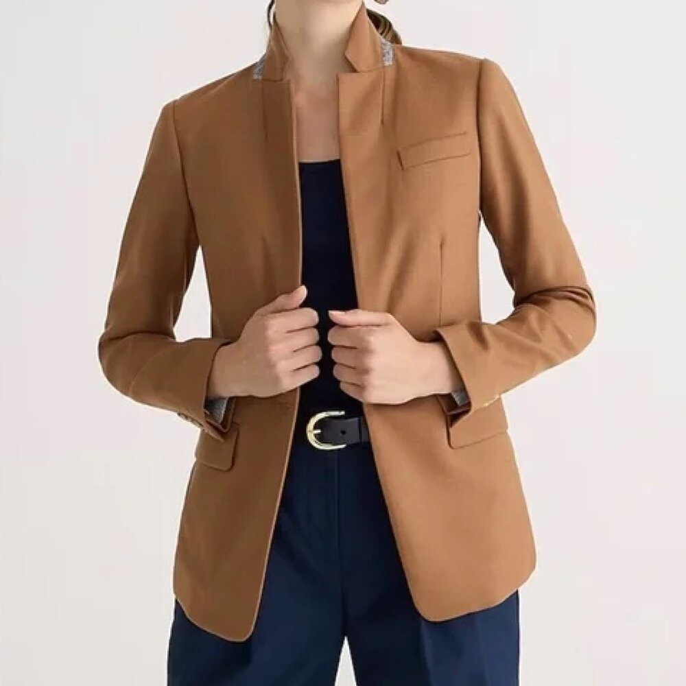 J. Crew Regent Blazer, Warm Camel, Size 6 - Tailored Sleeves!
